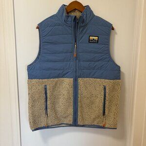 Mountain and Isles Front Zip Men's Vest Size: M Blue & Sherpa